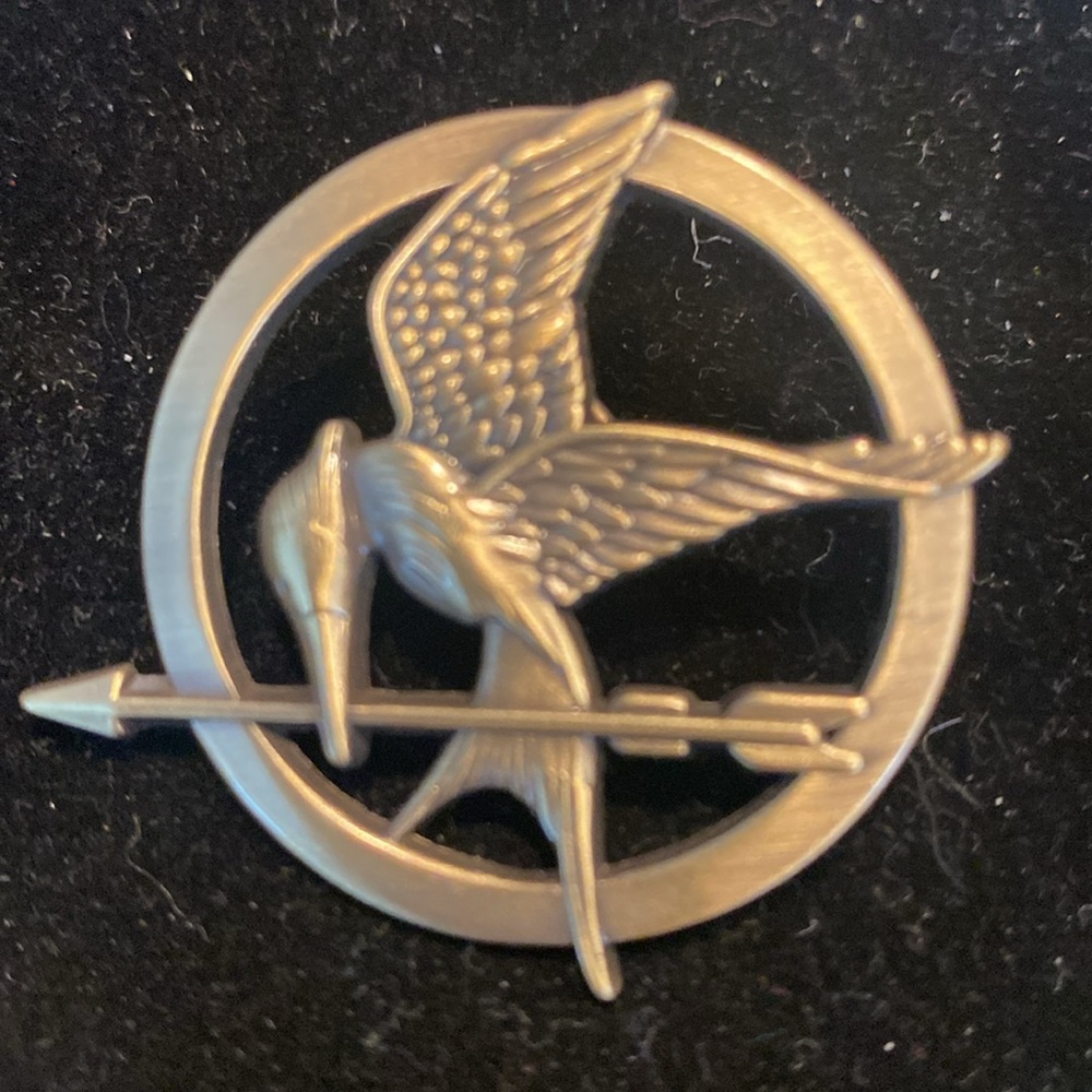 Vintage Goldtone LGF Metal Hunger Games Mocking Jay Brooch